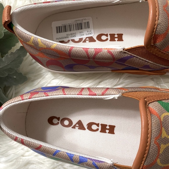 COACH
Men's Skate Rainbow Logo Print Slip-On Sneakers - Picture 5 of 9